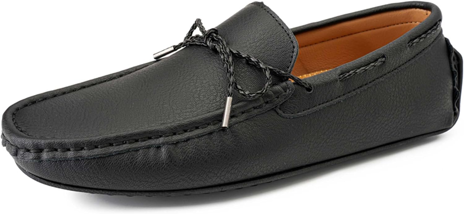 

Мужские пенни-лоферы Ретро с шнуровкой для бизнеса и повседневной носки, формальные туфли, для подростков, для прогулок, вождения, офисной формы, банкетов, свадебных костюмов и платьев, кожаная обувь Generic, черный