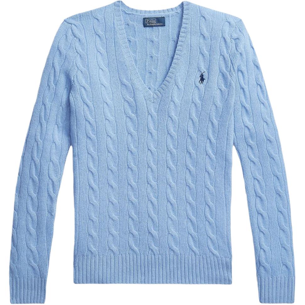 

Вязаный джемпер с V-образным вырезом Polo Ralph Lauren, синий