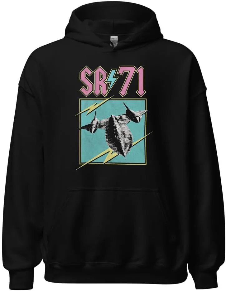 Толстовка SR-71 - ретро-свитшот со стелс-самолетом для фанатов военной авиации Generic, черный