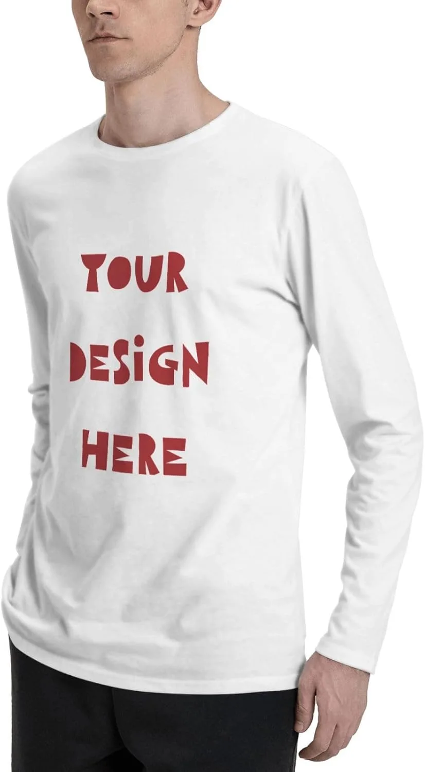 Футболка с длинным рукавом для мужчин Custom Shirt Cotton — фото 3