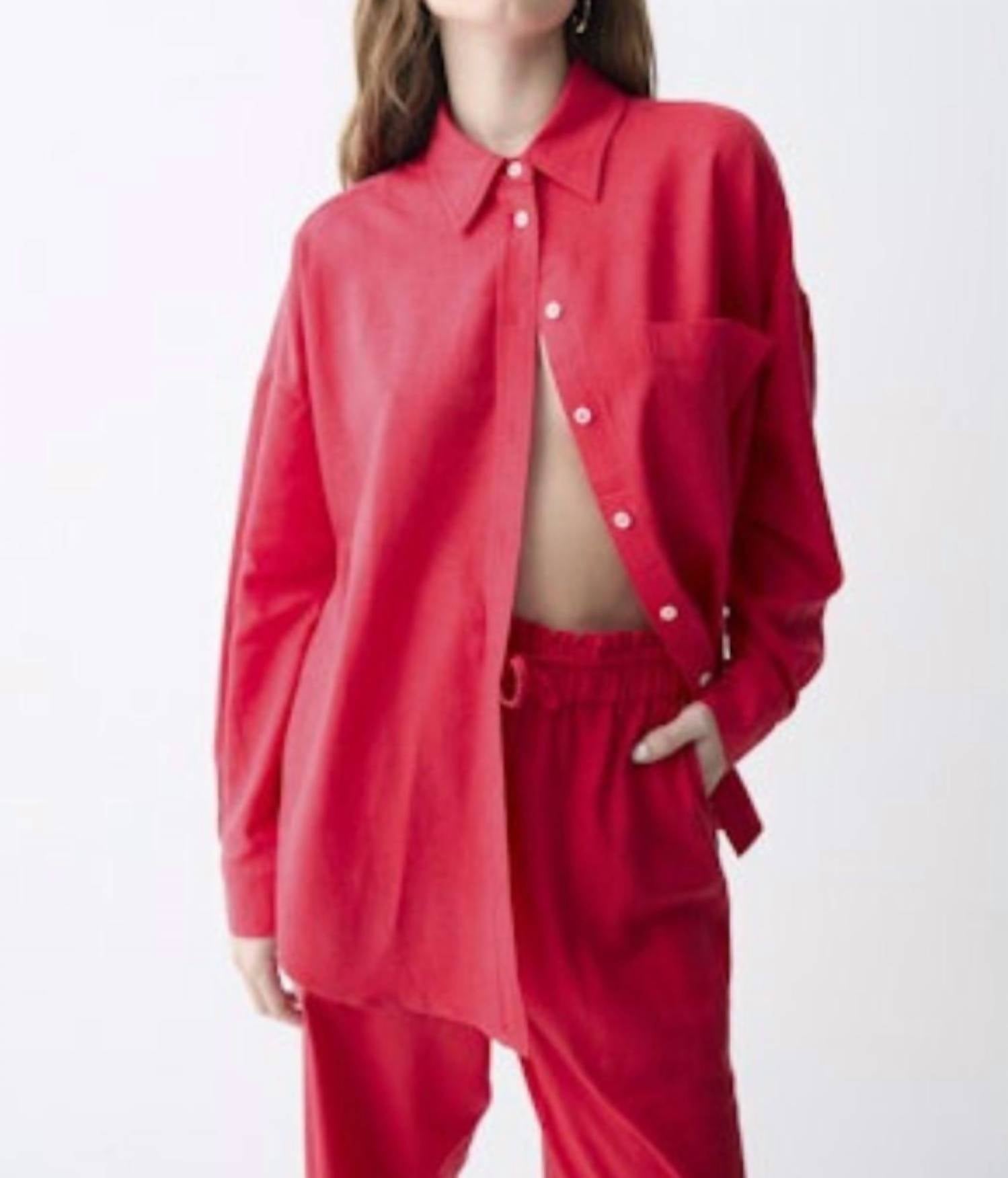 

Рубашка Roxa красная DELUC