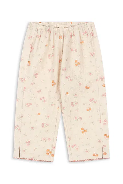 Спортивные брюки с цветочным принтом ELIN SLIT PANTS Konges Sløjd, бежевый