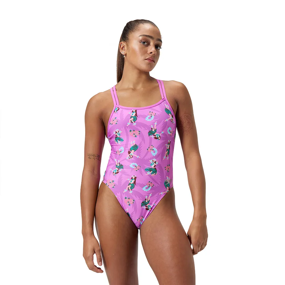 

Купальник Speedo Allover Digital Starback, фиолетовый