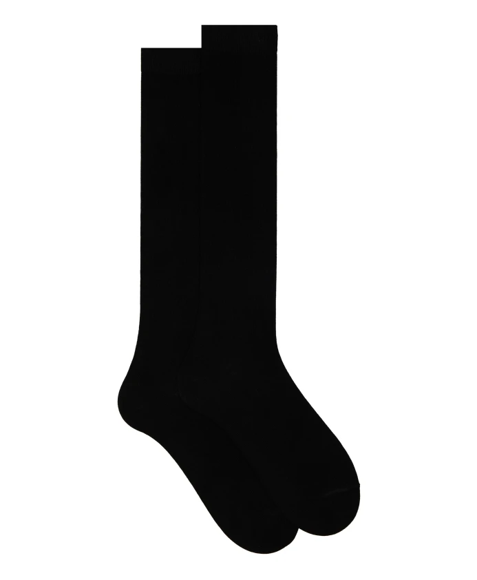 

Длинные простые хлопчатобумажные носки Gallo, черный