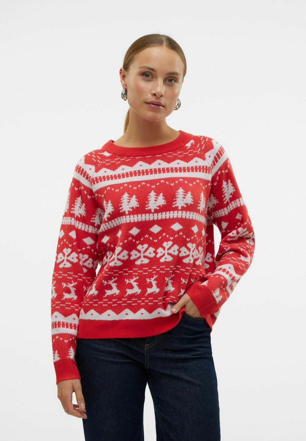

Свитер VMFROSTY Vero Moda, красный