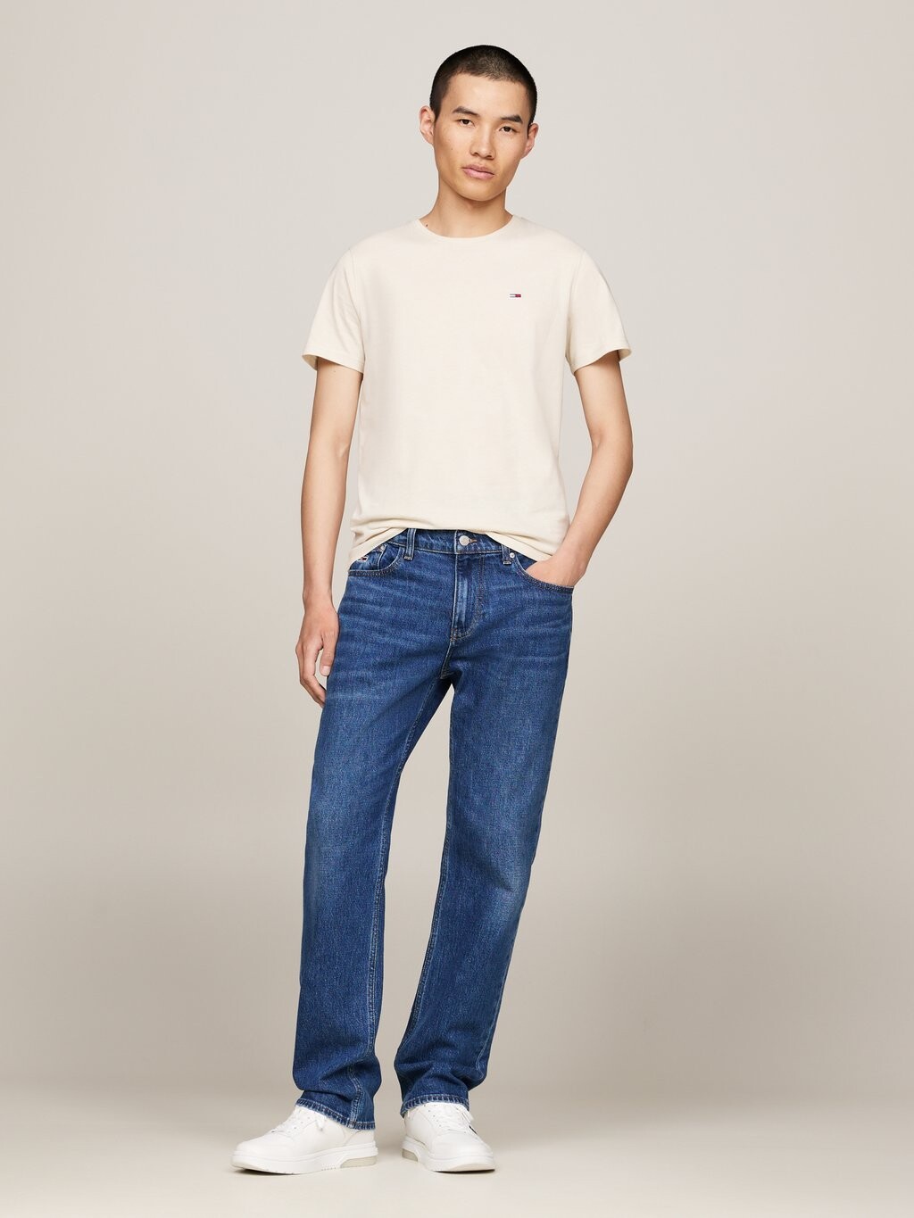 

Базовая футболка SLIM TEE 2 PACK Tommy Jeans, бежевый