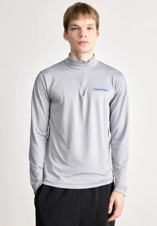 Спортивная футболка с длинными рукавами на молнии Calvin Klein, Sleet
