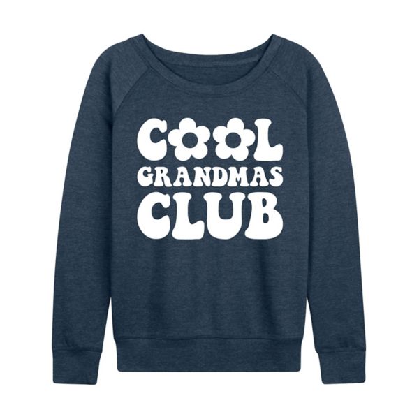 

Женская футболка с длинным рукавом Cool Grandmas Club из французского терри Licensed Character, индиго