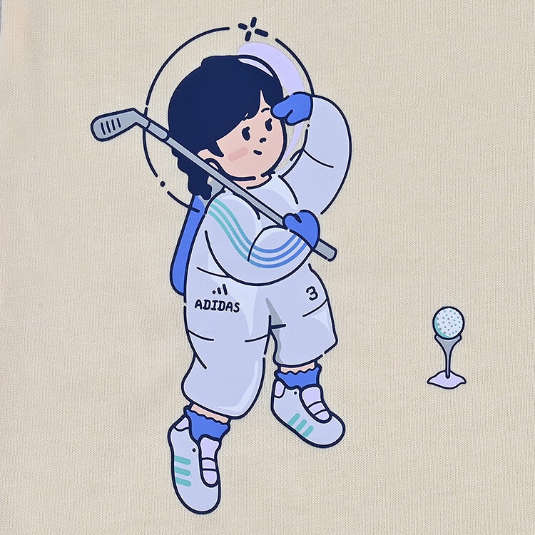 Adidas Повседневная спортивная одежда ecru/navy blue для детей 3-7 лет — фото 4