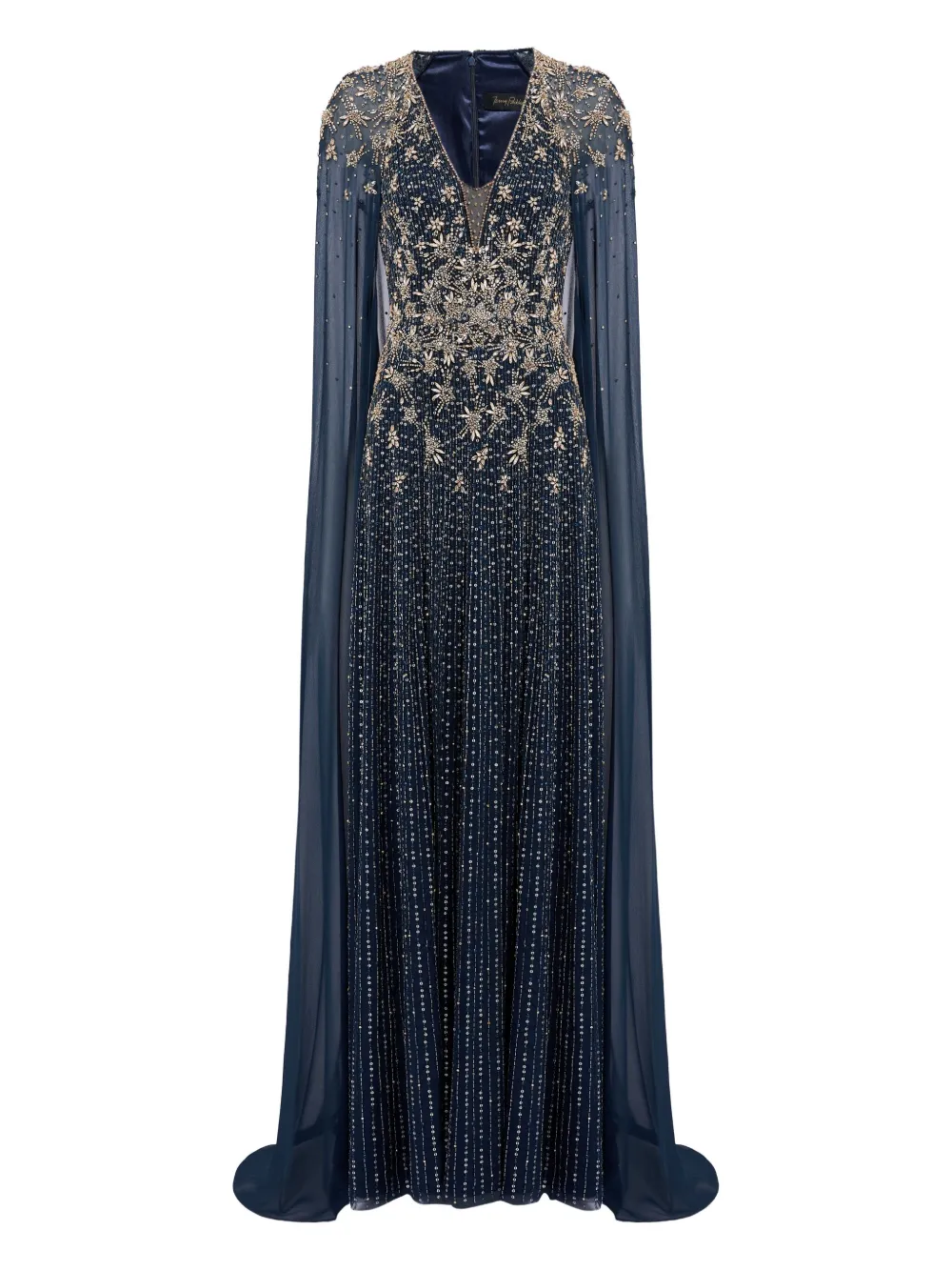 

Декорированное платье макси Jenny Packham, синий