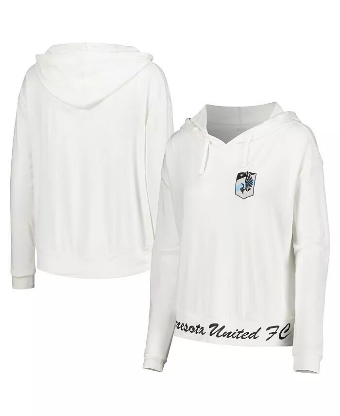 

Женская белая толстовка с капюшоном Minnesota United FC Accord с длинным рукавом Concepts Sport