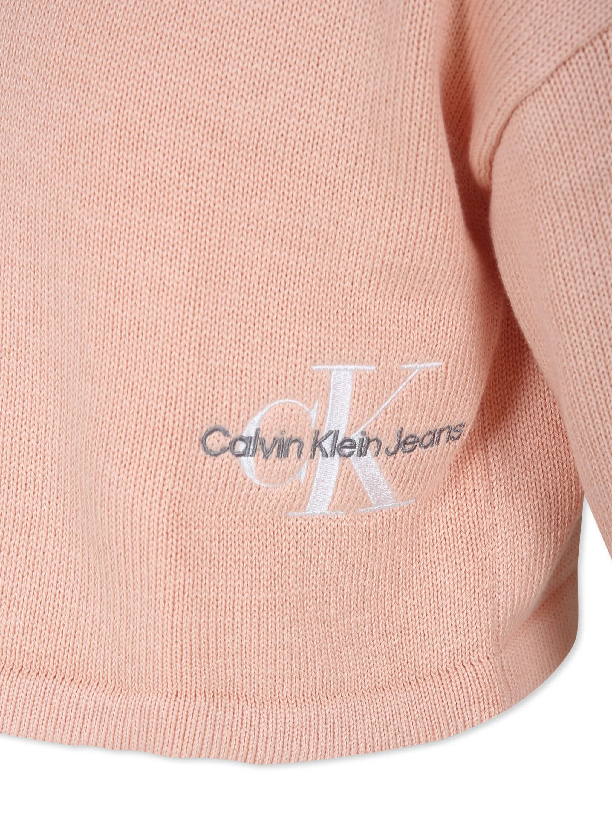 Джемпер с вышитым логотипом Calvin Klein Kids, розовый — фото 3