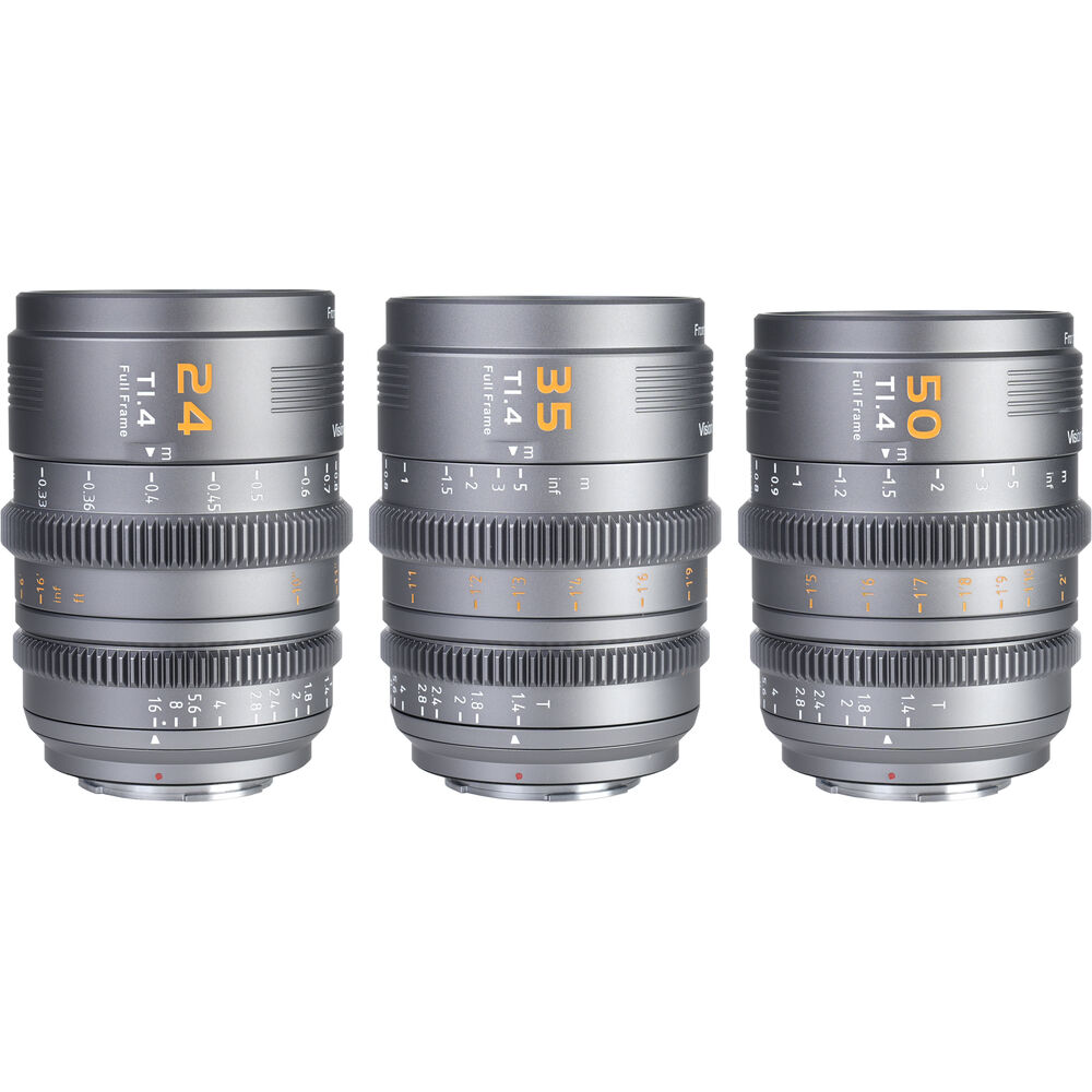 

Sirui VP-1 Vision Prime T1.4 полнокадровый кинокомплект из 3 объективов (многообъективный, металлический серый)