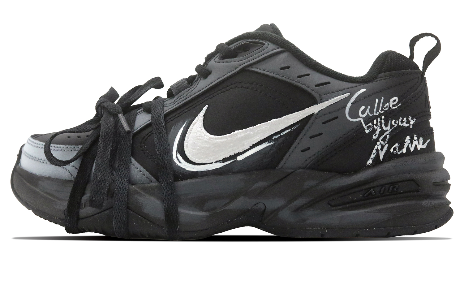 

Nike Air Monarch 4 Memory Ash нескользящие износостойкие низкие массивные кроссовки унисекс черный - черный, цвет Black
