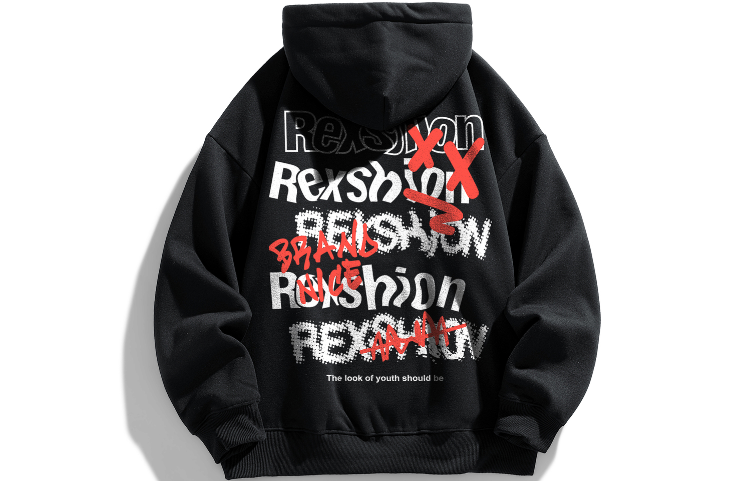 

Свитшот унисекс REXSHION, белый с серым меланжем