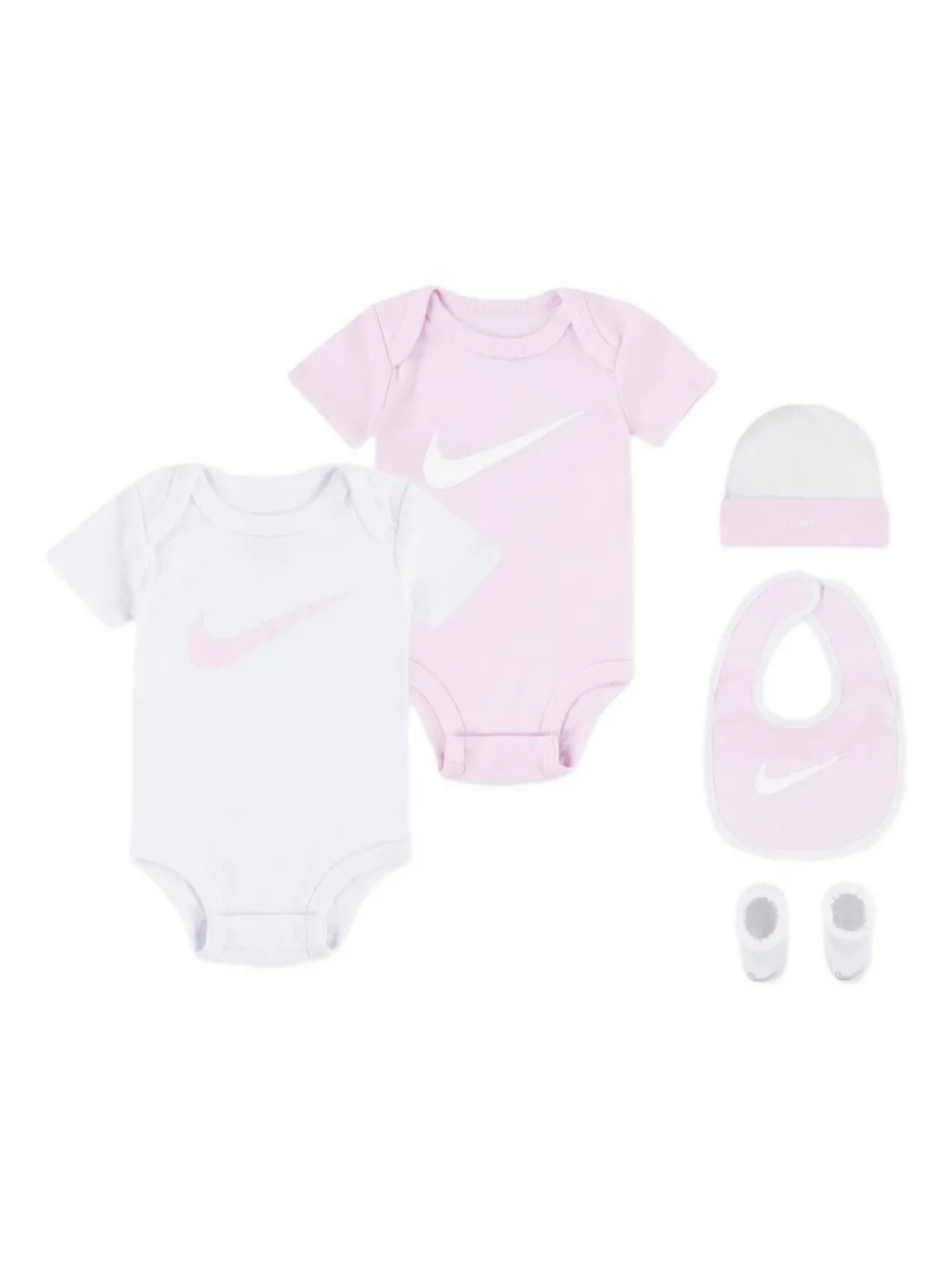 

Комплект боди с принтом логотипа Nike Kids Swoosh, розовый