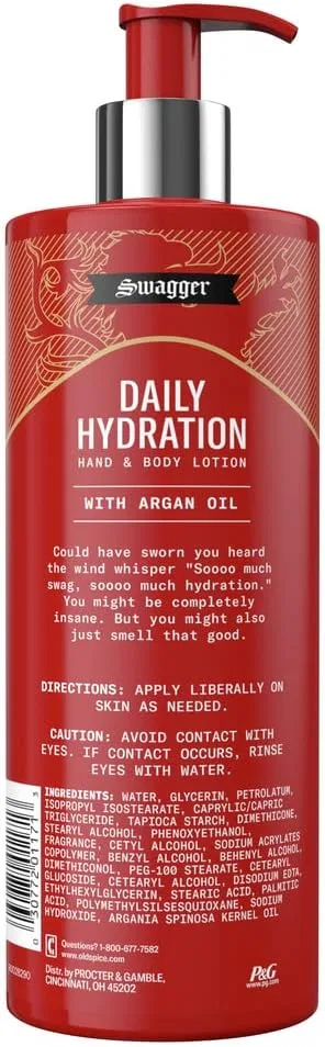 Лосьон для тела и рук Daily Hydration Old Spice Swagger с аргановым маслом, 16 унций, набор 4 шт — фото 2