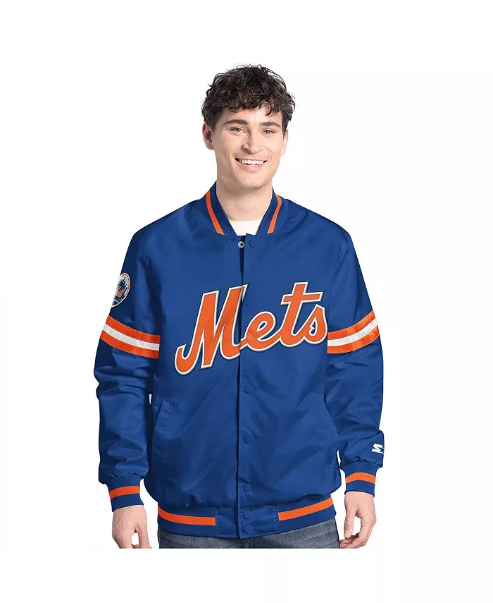 

Мужская бейсбольная куртка на молнии Royal New York Mets Scout Starter