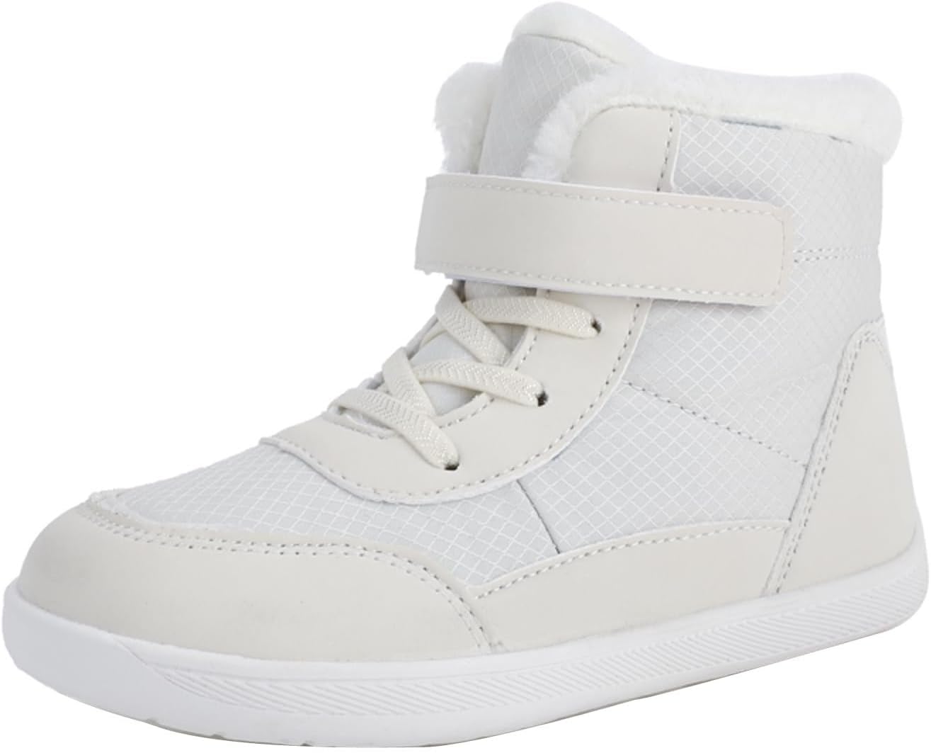 

Детские плюшевые зимние ботинки Snow для мальчиков и девочек, водонепроницаемые, для холодной погоды, уличные, вестерн, с круглым носком Generic, белый