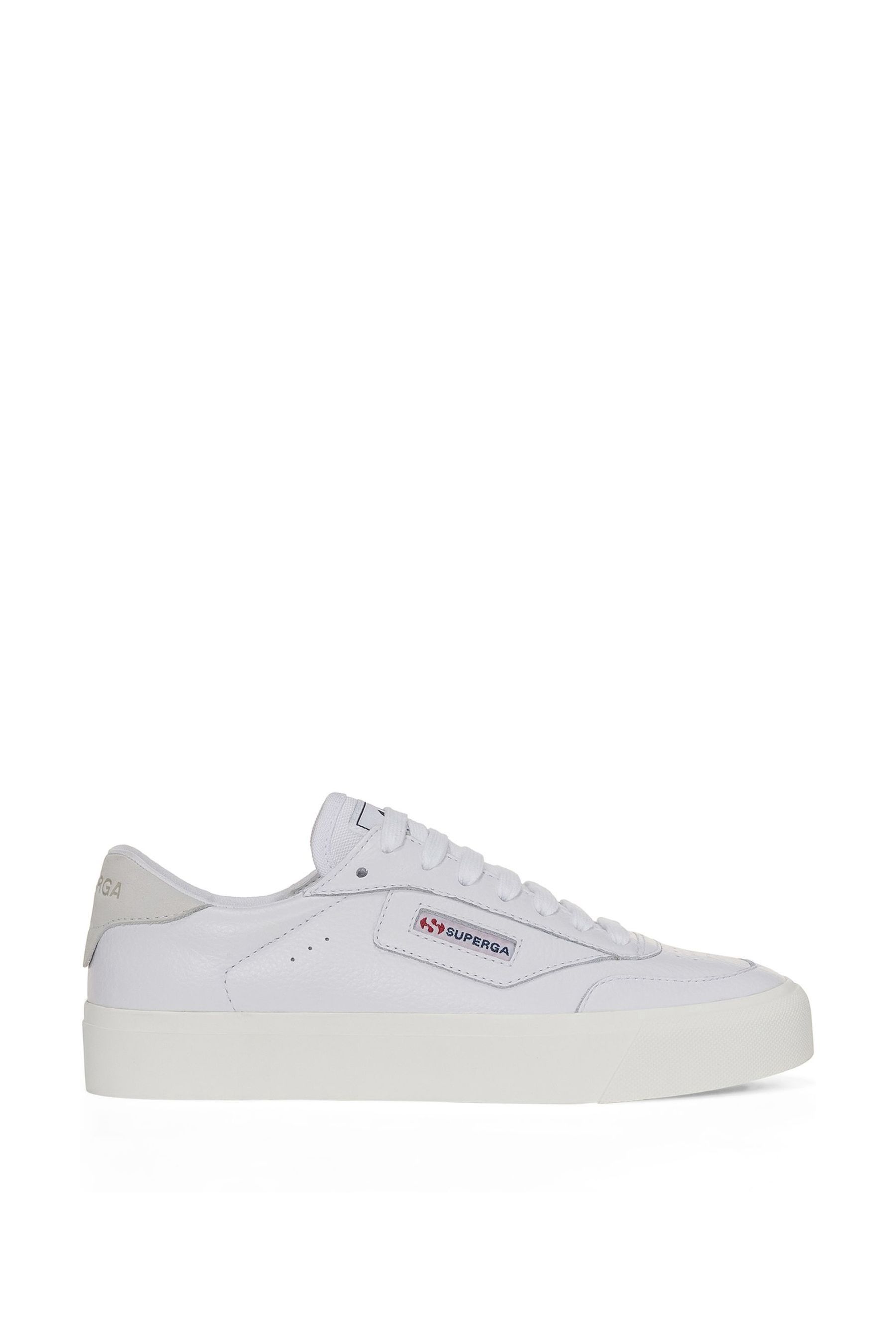 

3843 New Club S UP Comfort кожаные спортивные кроссовки Superga, белый