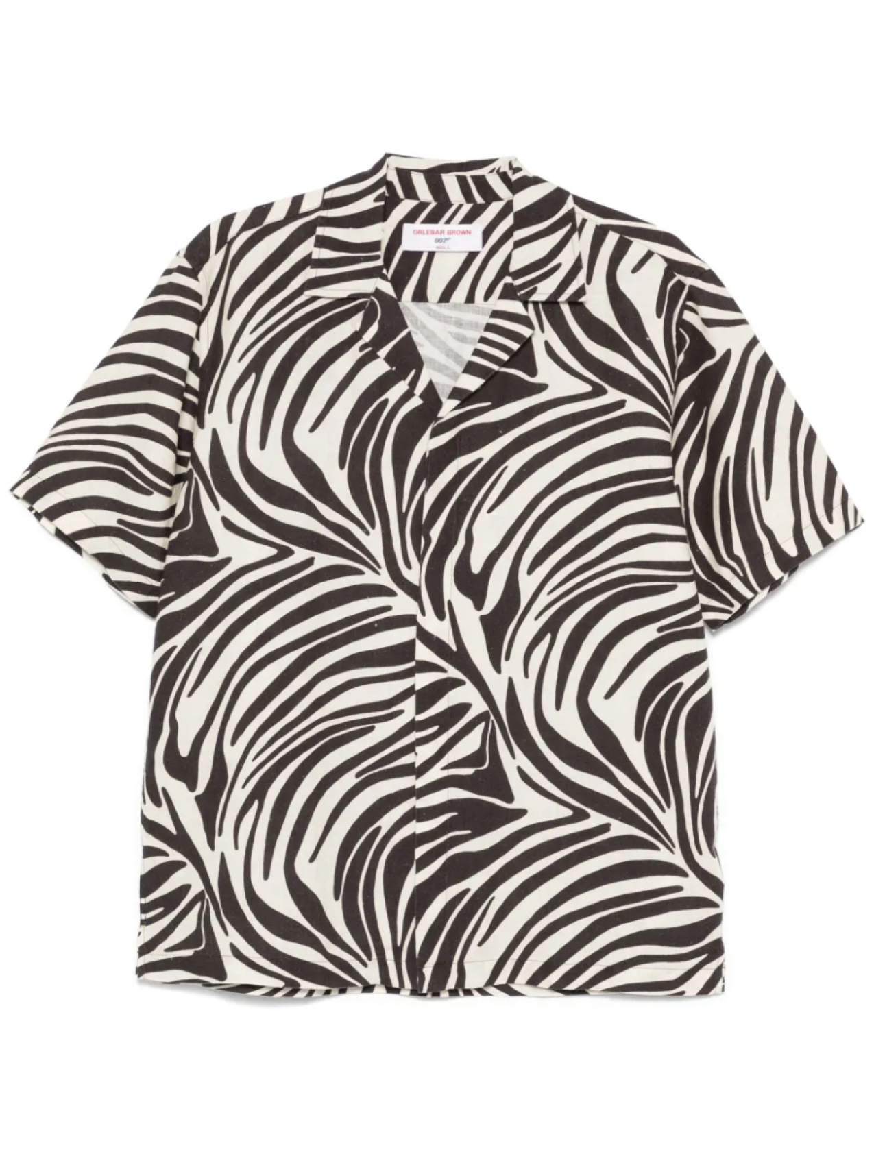 

Orlebar Brown рубашка Maitan Golden Gun Zebra, нейтральный