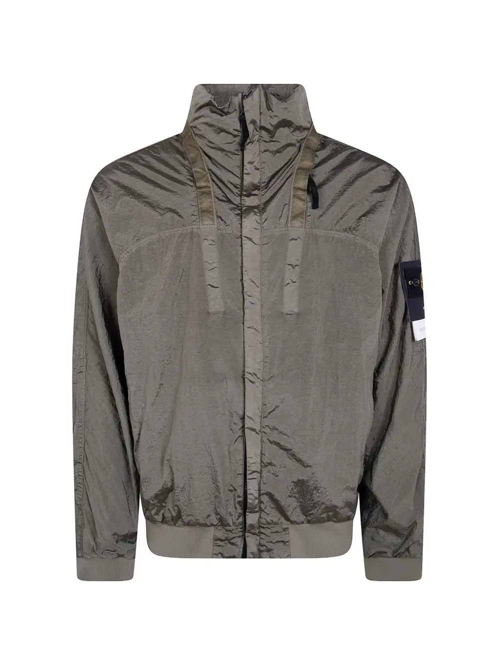 Пиджак со стоячим воротником Stone Island, зеленый