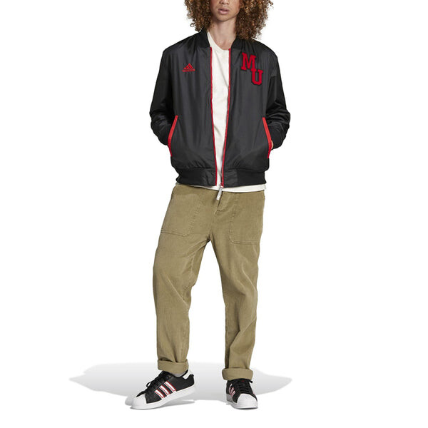 Куртка adidas limited Manchester United Soccer/Football logo Sports Jacket Black, черный — фото 4