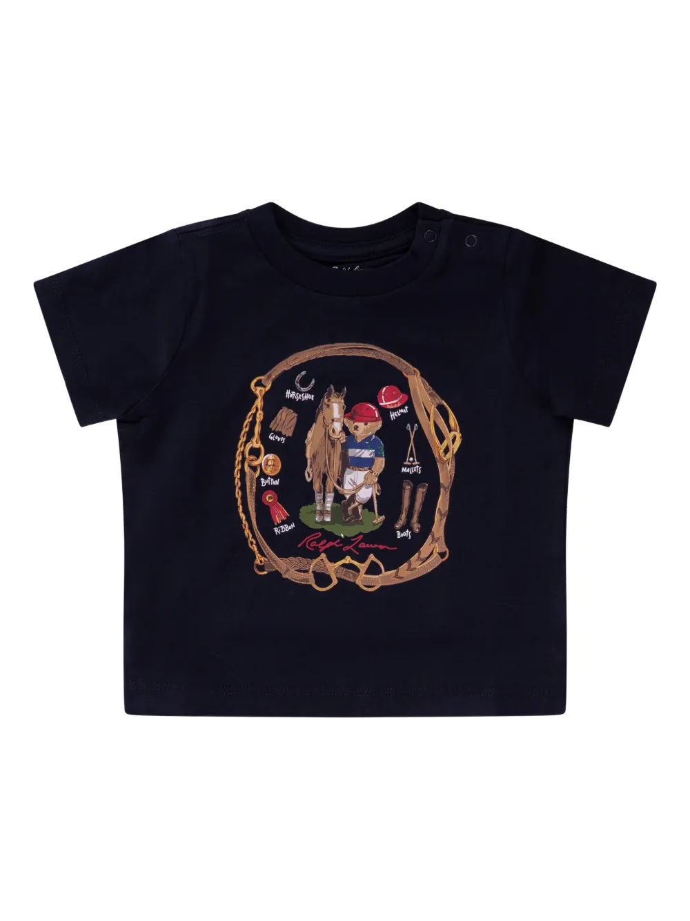 

Футболка с графическим принтом Polo Ralph Lauren Kids, синий