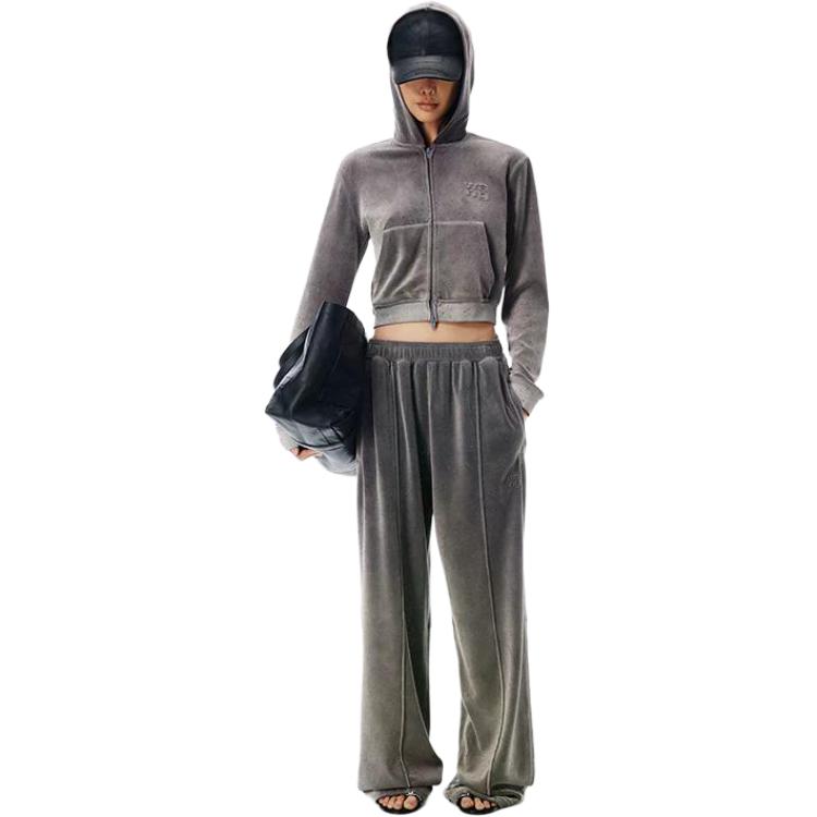 Спортивные брюки с декоративными швами Alexander Wang, titanium серый — фото 3