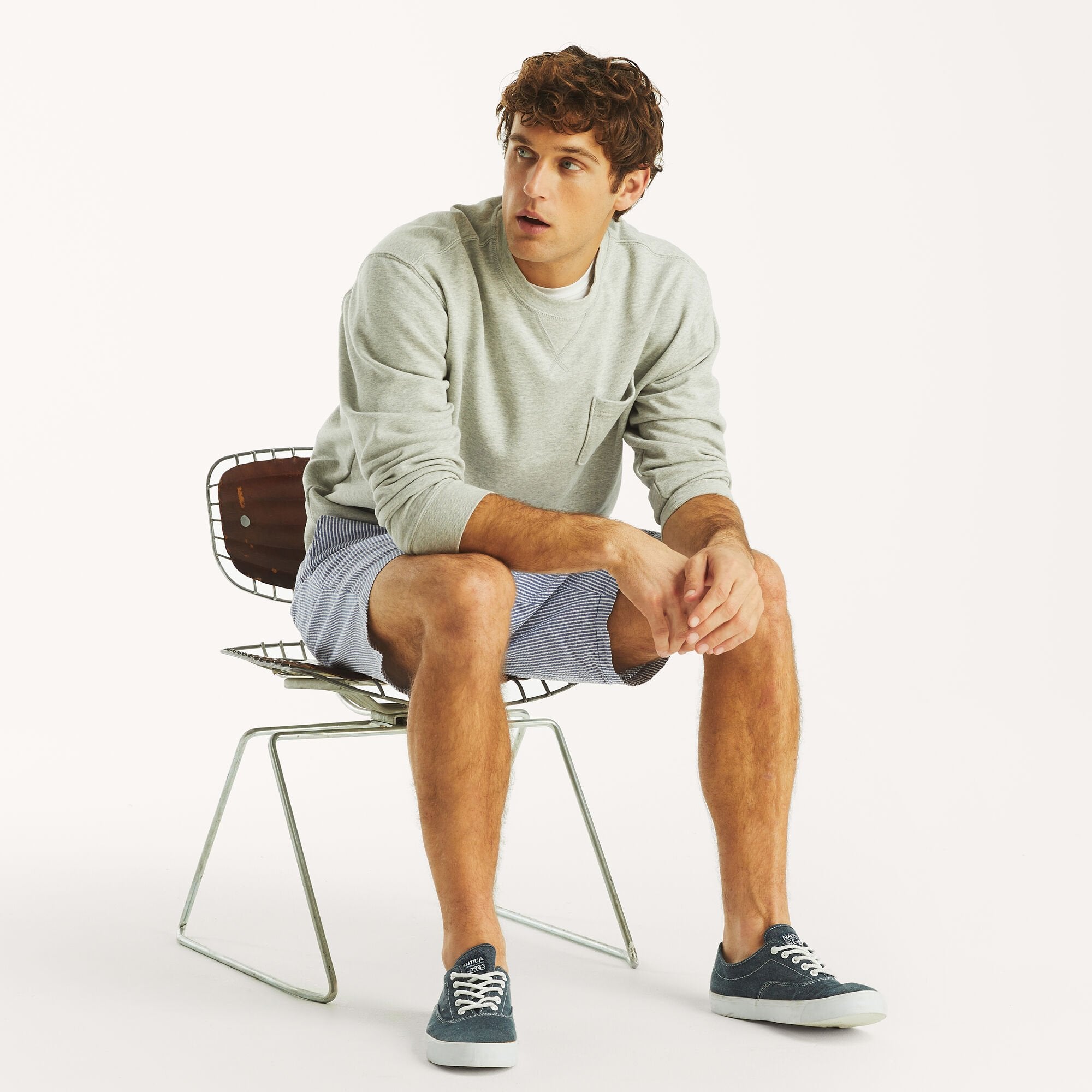 

Мужская толстовка Nautica с карманом, цвет grey heather