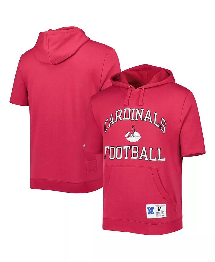 

Мужская толстовка с капюшоном и коротким рукавом Cardinal Arizona Cardinals, потертая Mitchell & Ness