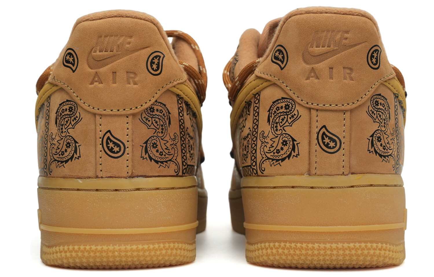 Кастомизированные кроссовки Nike Air Force 1 Unisex, коричневый — фото 3