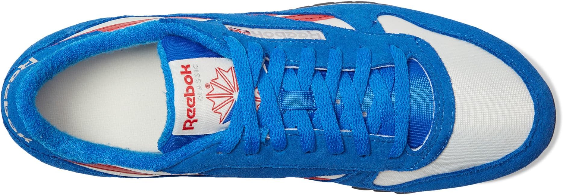Кроссовки Unisex Reebok Lifestyle Classic Leather, Chalk/Optimum Blue/Vector Red — фото 2