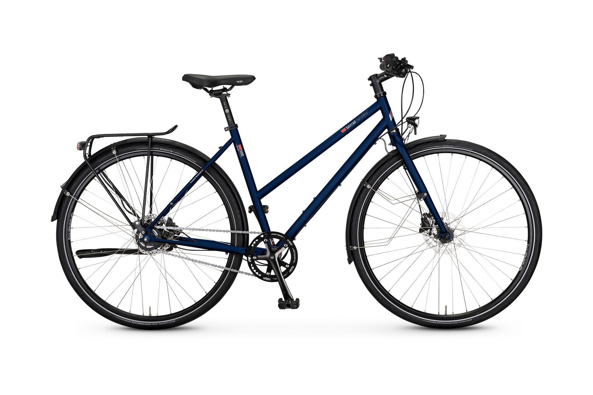 

Городской велосипед Vsf Fahrradmanufaktur T-500 alfine - 28 дюймов - trapez - 2026, blau | midnight matt