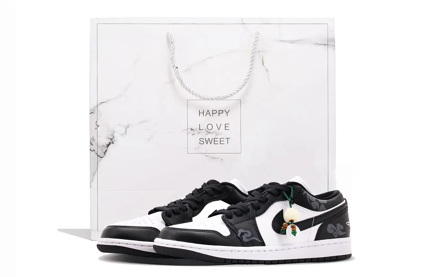 

Jordan Air 1 Coverage Low top Vintage Basketball Shoes Unisex Черный Белый