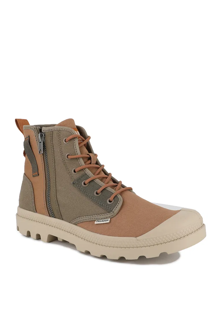 Мужские ботинки Pampa Detroit Zip, высокие, на молнии, Puma Palladium, темно-зеленый/коричневый — фото 2