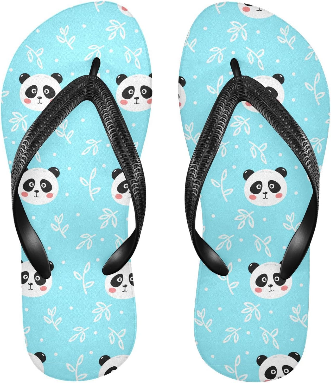 

Милые синие пляжные шлепанцы с пандой, летние повседневные сандалии для женщин и мужчин, душевые тапочки 2301646 Kfbe