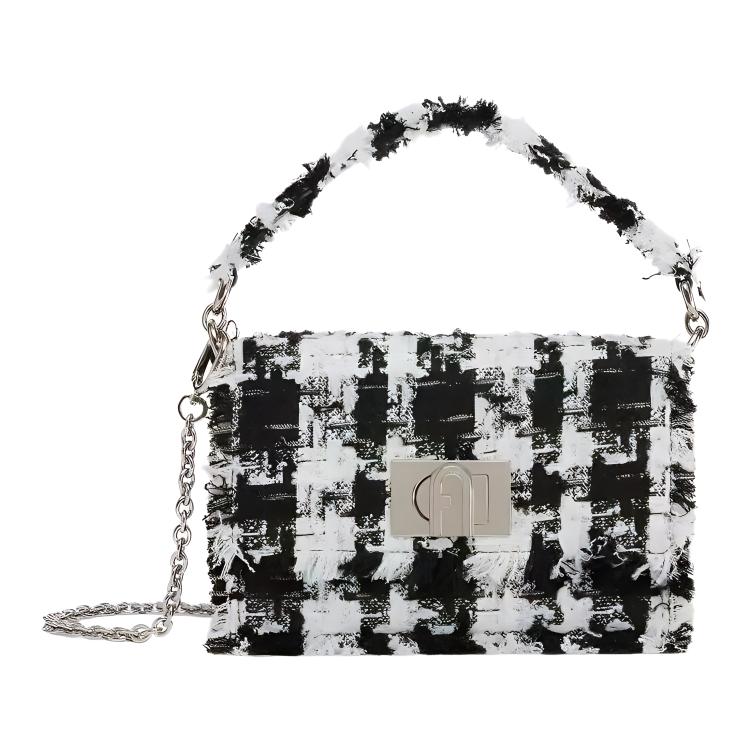 

Furla Сумка через плечо миниатюрная из бархата в клетку