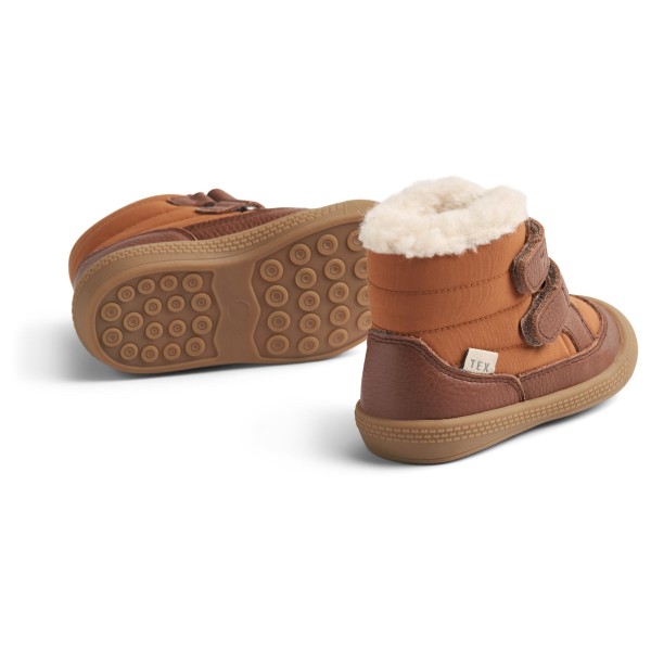 Первые детские ботинки для ходьбы Daxi Wool Tex - зимняя обувь Wheat, синий — фото 3