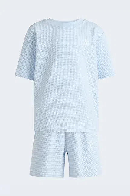 Комплект детский с футболкой и шортами Adidas Originals, синий — фото 2
