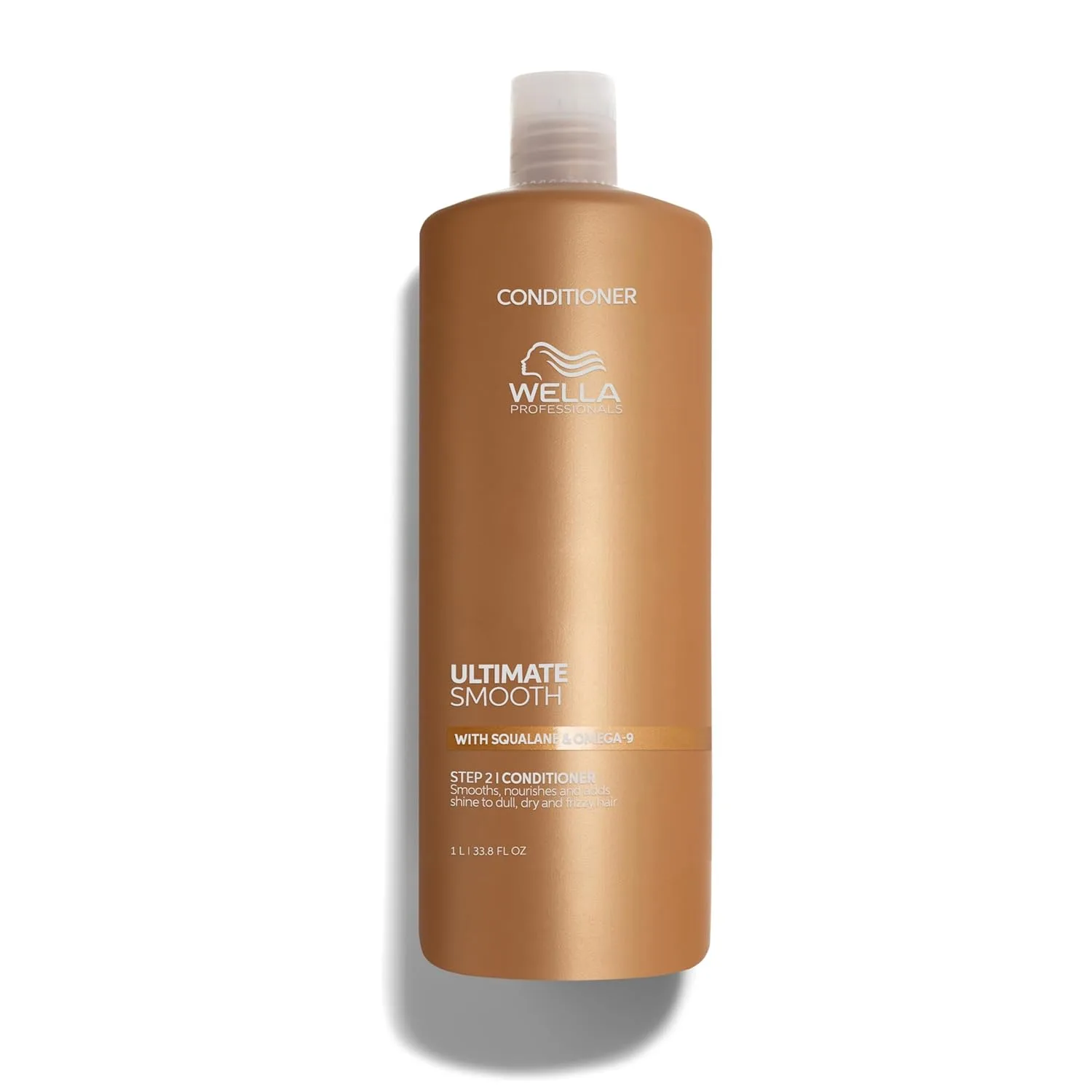 Кондиционер Wella Professionals ULTIMATE SMOOTH | Средство для сухих, вьющихся волос | Питает, разглаживает и придает шелковистый блеск | Содержит сквалан и омега-9 | Безопасен для окрашенных волос 1000 мл (.)