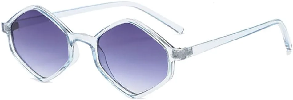 

Солнцезащитные очки Polygon женские, ретро, ​​голубые с розовыми очками, защита от ультрафиолета UV400; мужские солнцезащитные очки LANGSER, Blue Blue Gradient