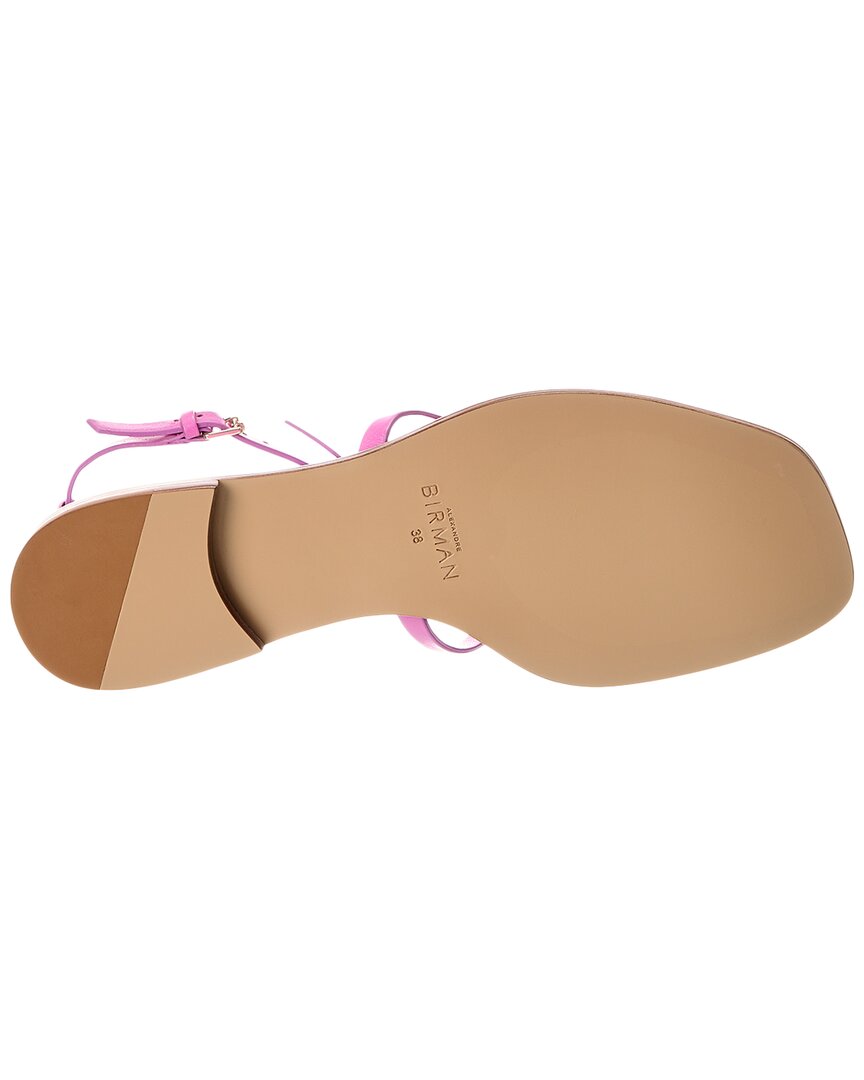 Alexandre Birman Slim Lolita Leather Sandal, розовый — фото 4