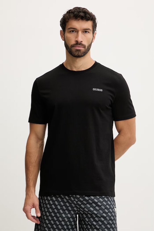 

Хлопковая футболка marzio Guess, черный