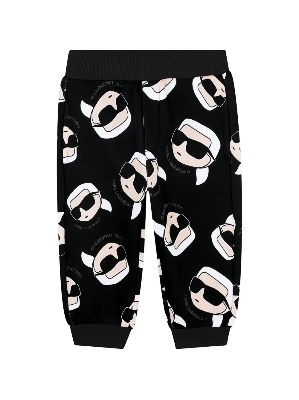 Спортивные брюки с принтом Karl Lagerfeld Kids, черный