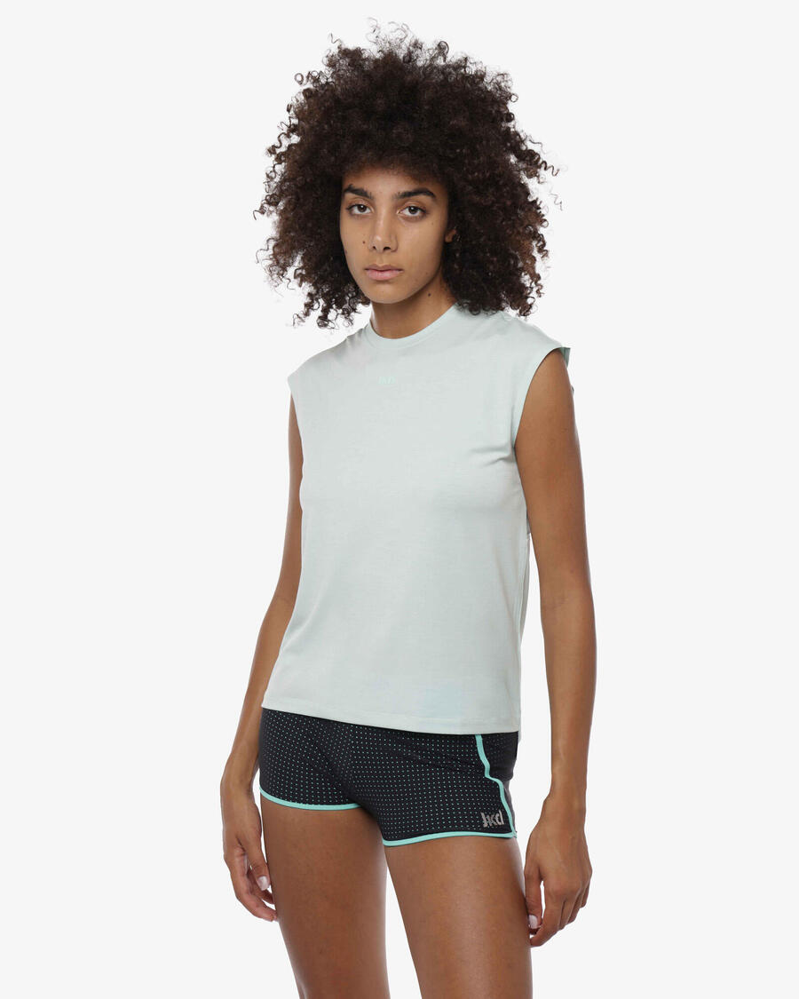 

JAKED Женская синтетическая фитнес-футболка мятно-зеленого цвета