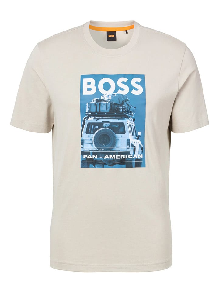 

Футболка BOSS Orange, кремовый