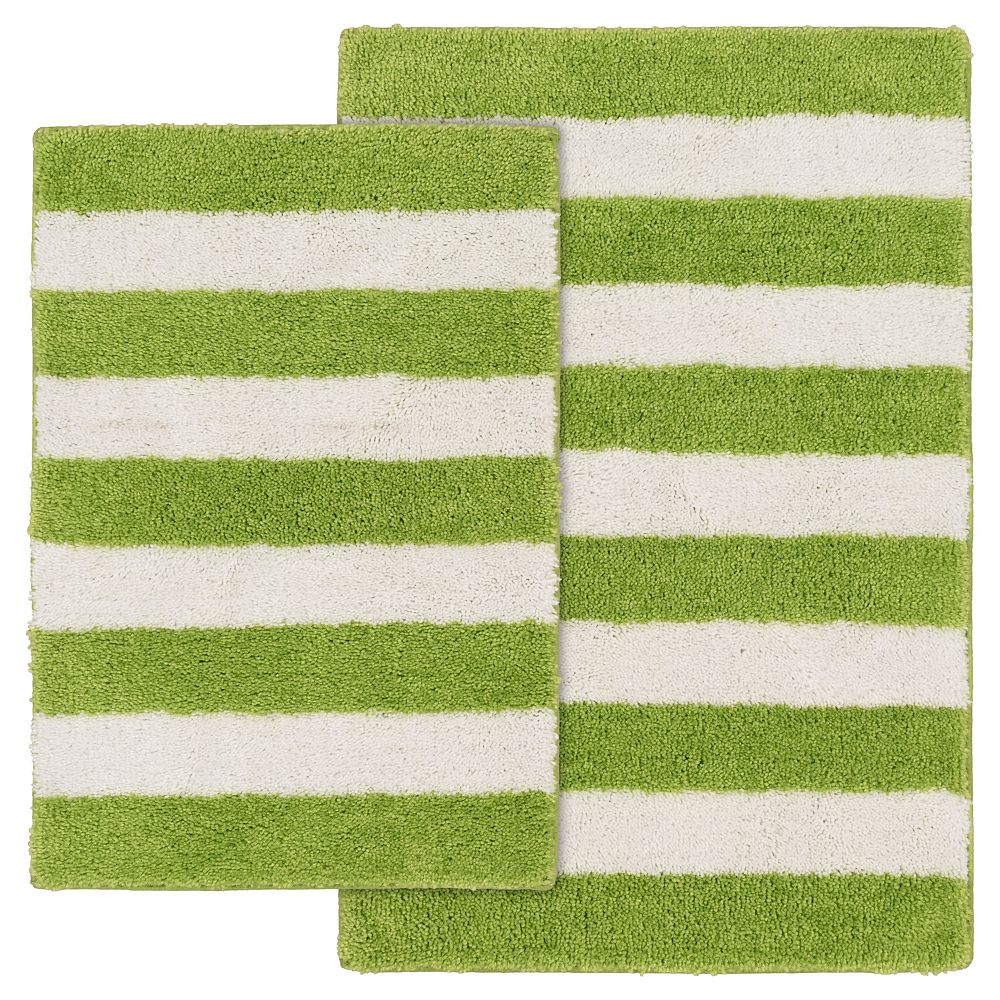 

Набор ковриков для ванной в полоску Garland Deco Beach Stripe из 2 предметов Garland Rug, цвет Lime Green White