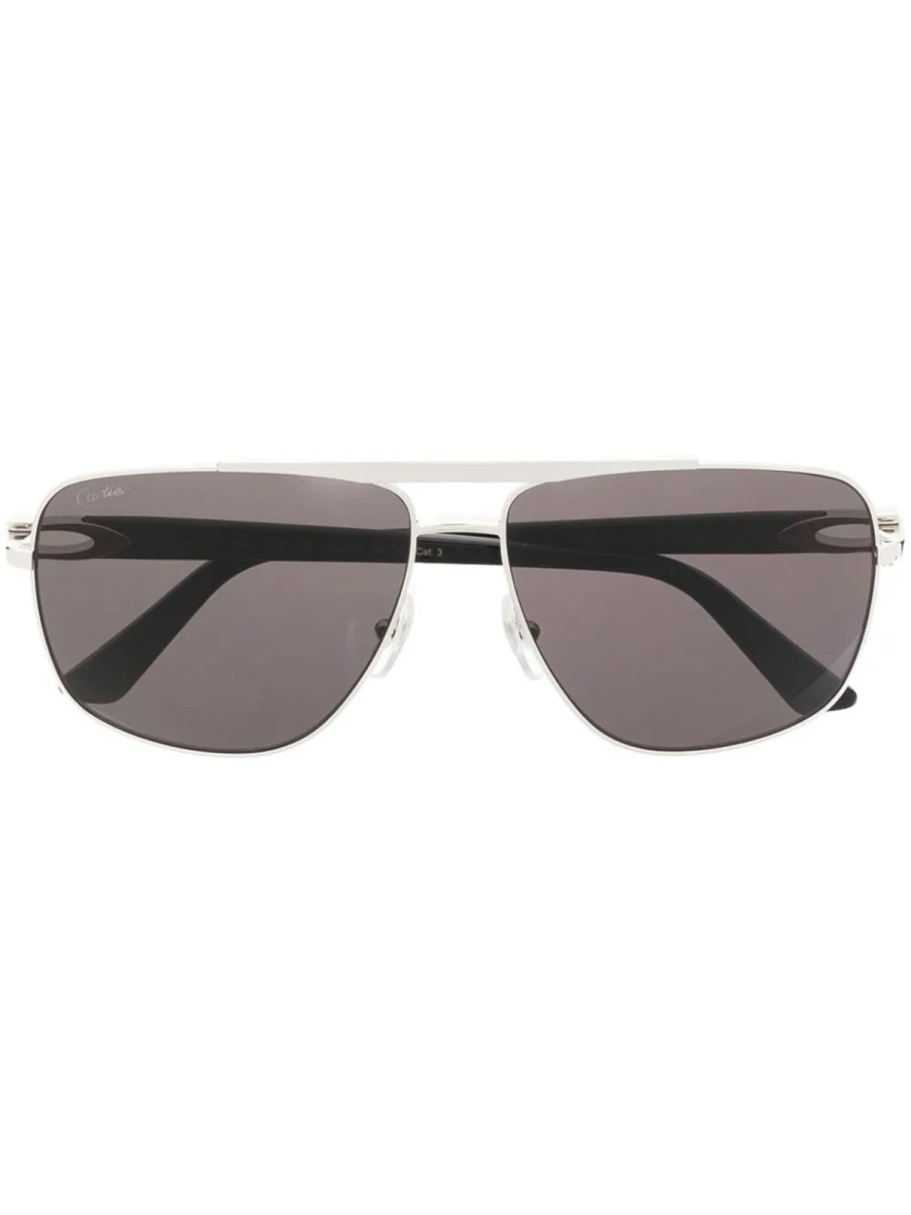 

Солнцезащитные очки-пилоты с затемненными линзами Cartier Eyewear, черный