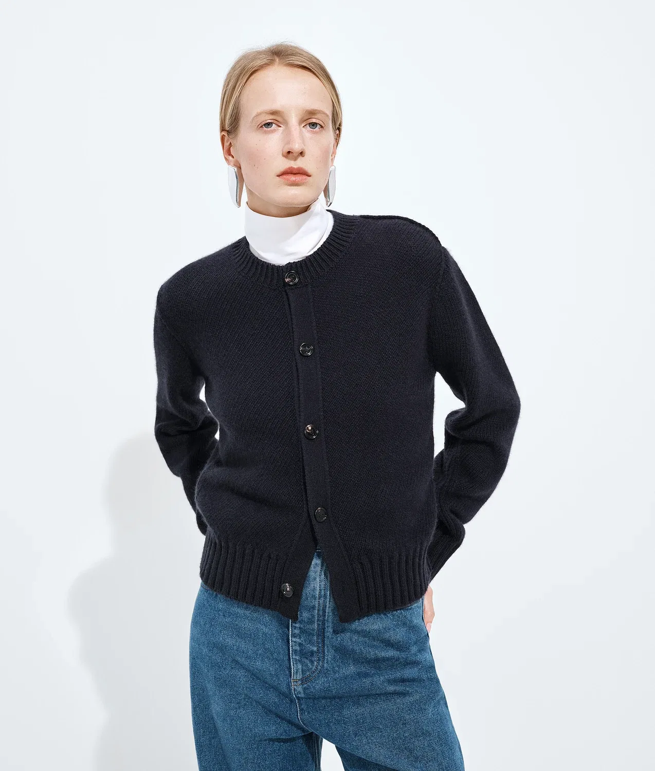 Кашемировый кардиган BOTTEGA VENETA, синий